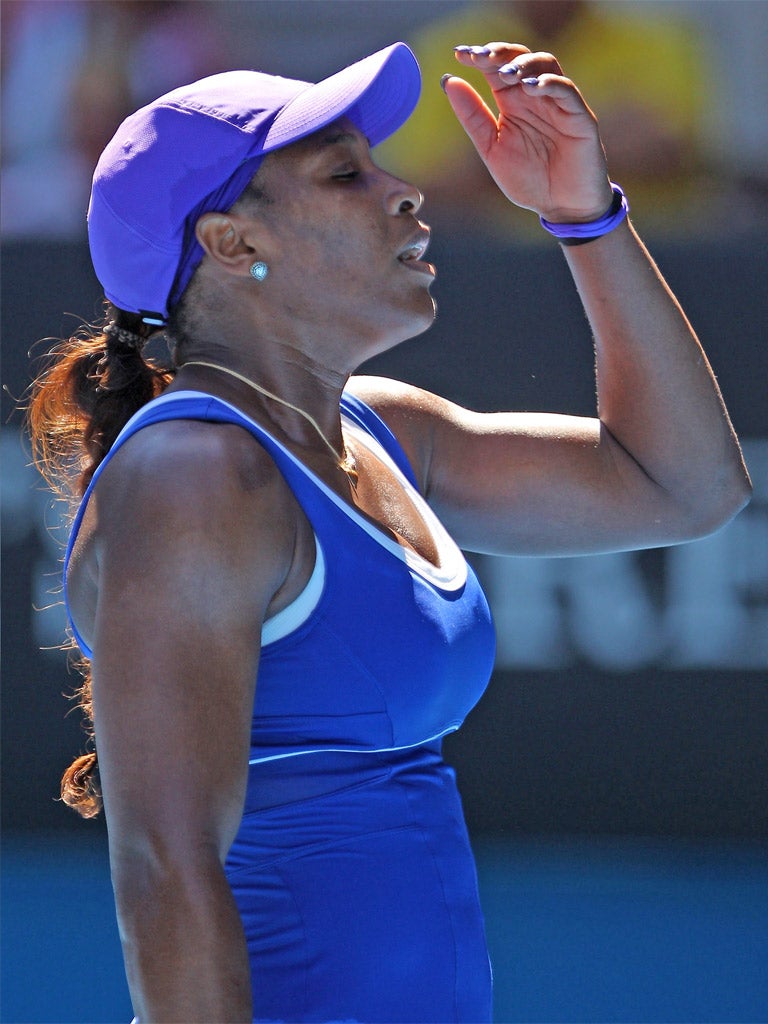 Williams served poorly and never found her range with groundstrokes