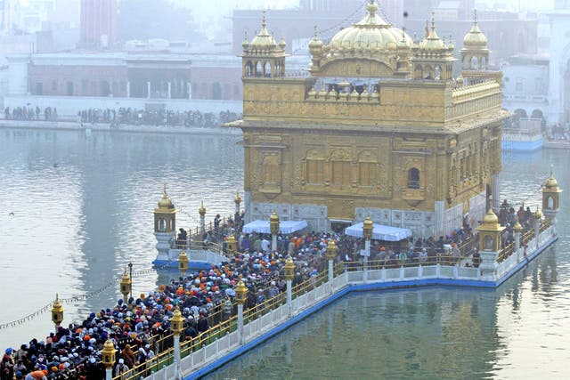The Golden Temple of Amritsar is the holiest Sikh shrine