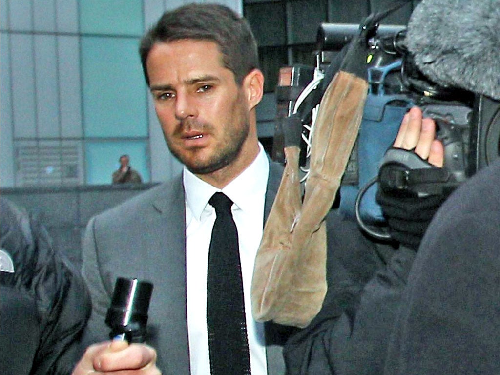 Jamie Redknapp was with his father in court as the trial began