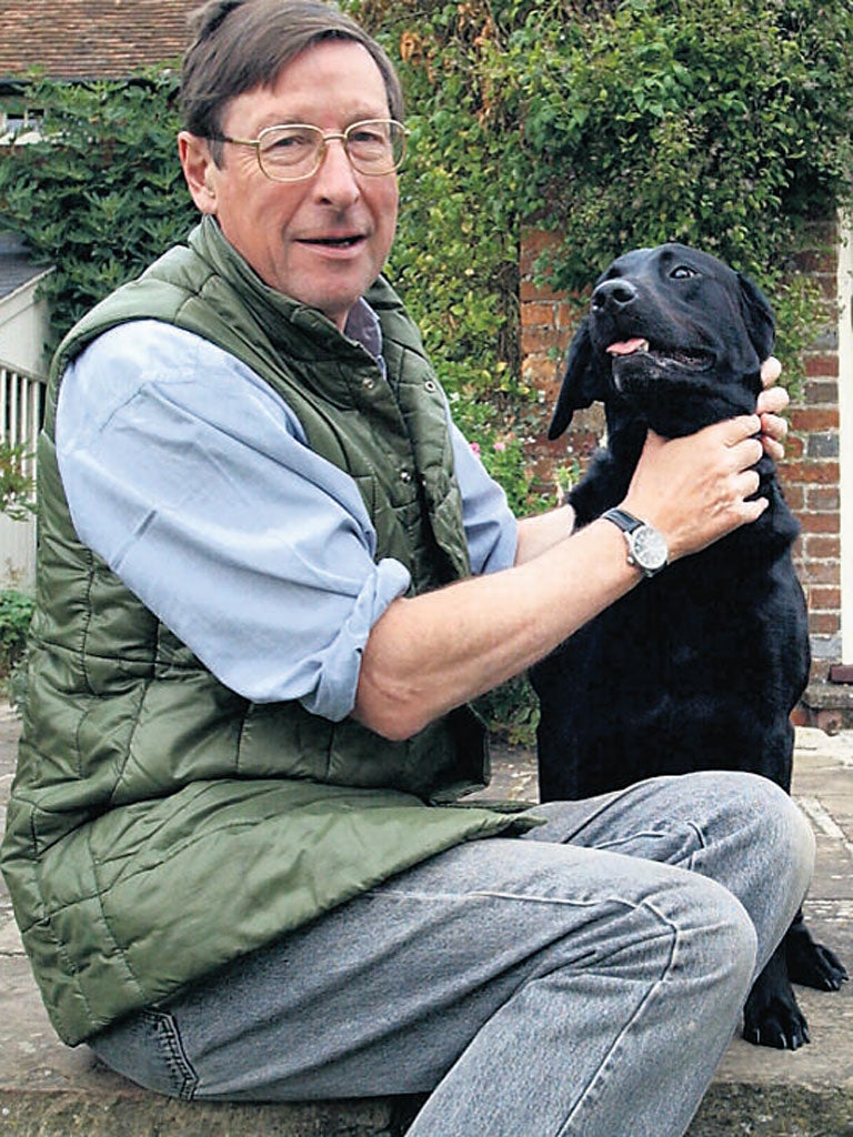Max Hastings: ‘Ideally
attired for escorting a
spaniel and a labrador
around West
Berkshire’.