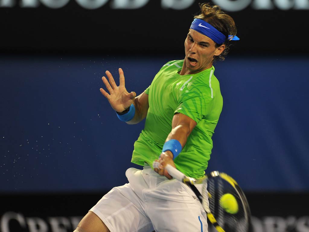 Nadal came one point away from losing the second set