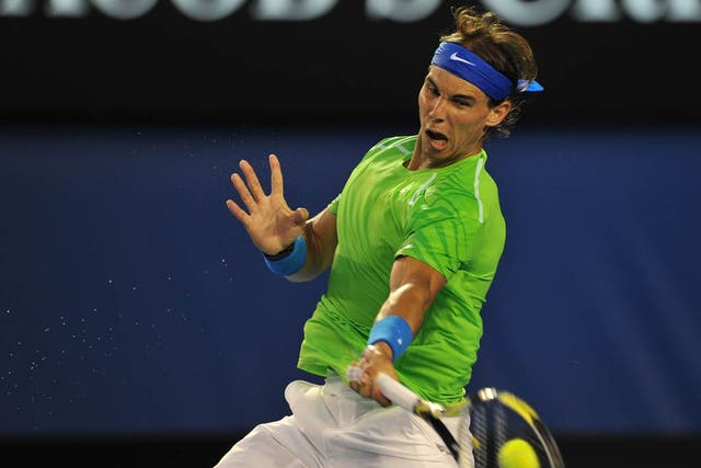 Nadal came one point away from losing the second set