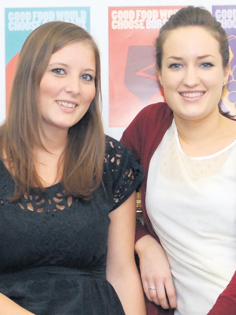 An impressive work placement earned Sam Mosley (left) and Sarah Mullen employment straight out of uni