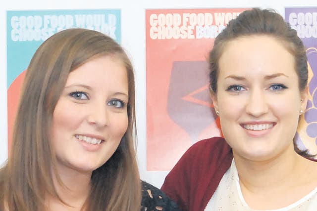 An impressive work placement earned Sam Mosley (left) and Sarah Mullen employment straight out of uni