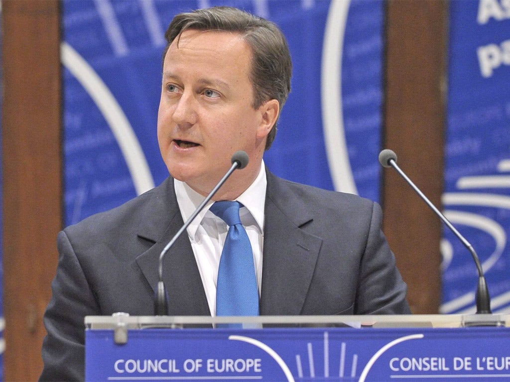 David Cameron told the Council of Europe the court had a 'corrosive effect'