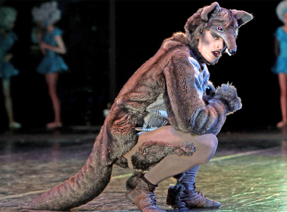 Sergei Polunin, pictured playing the Wolf in the Royal Ballet Schools' performance of 'Peter and The Wolf'