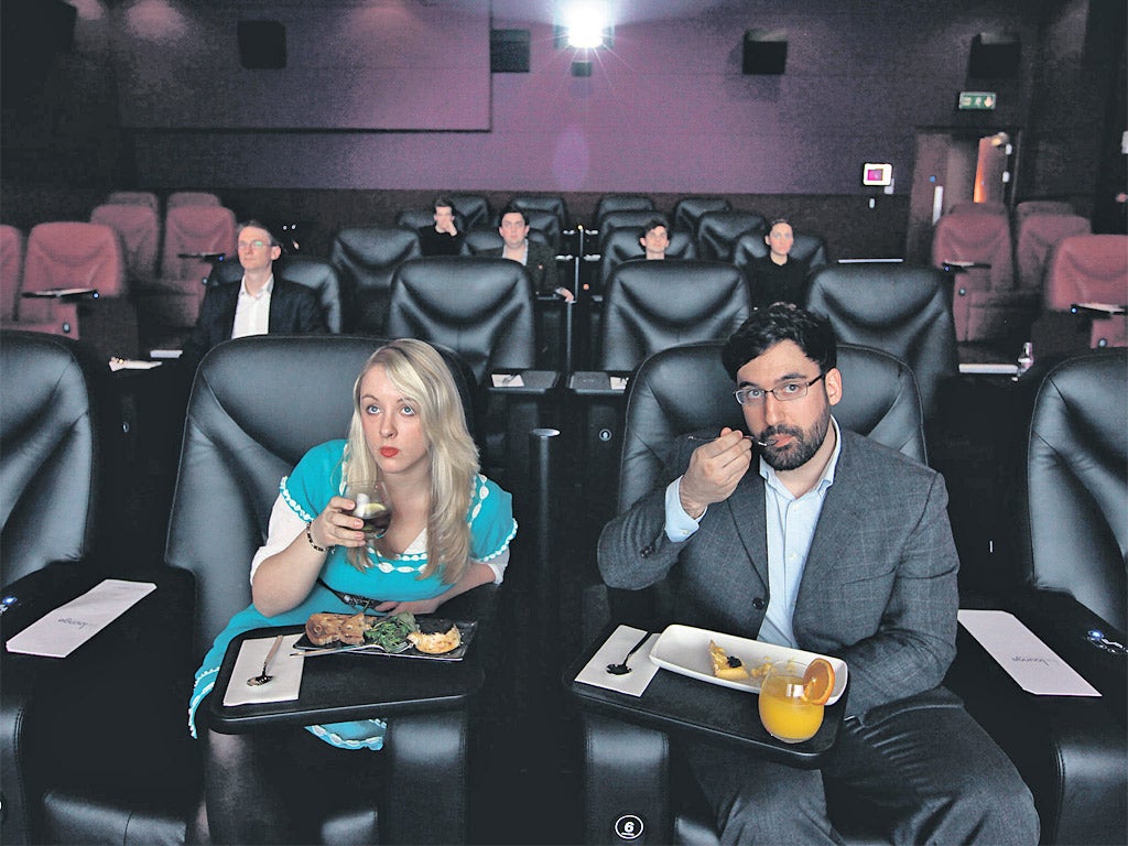 The Lounge at the Odeon at Whiteleys in London, where customers are served a three-course meal