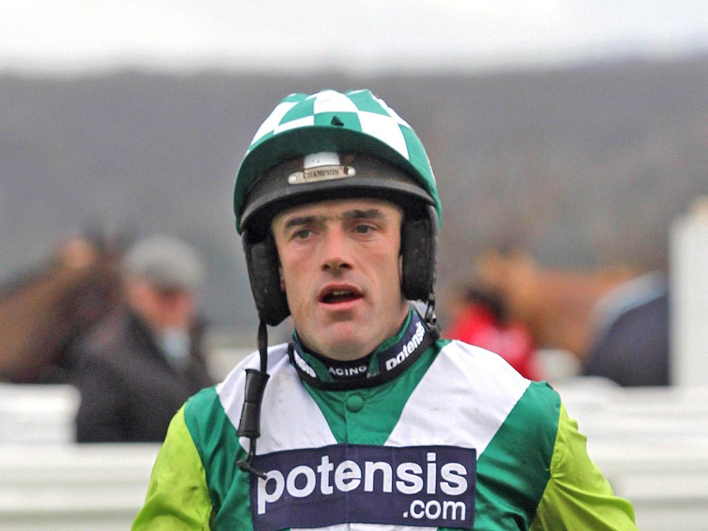 Ruby Walsh who rode Zaidpour to victory at Gowran Park,
said: 'He just loves soft ground'