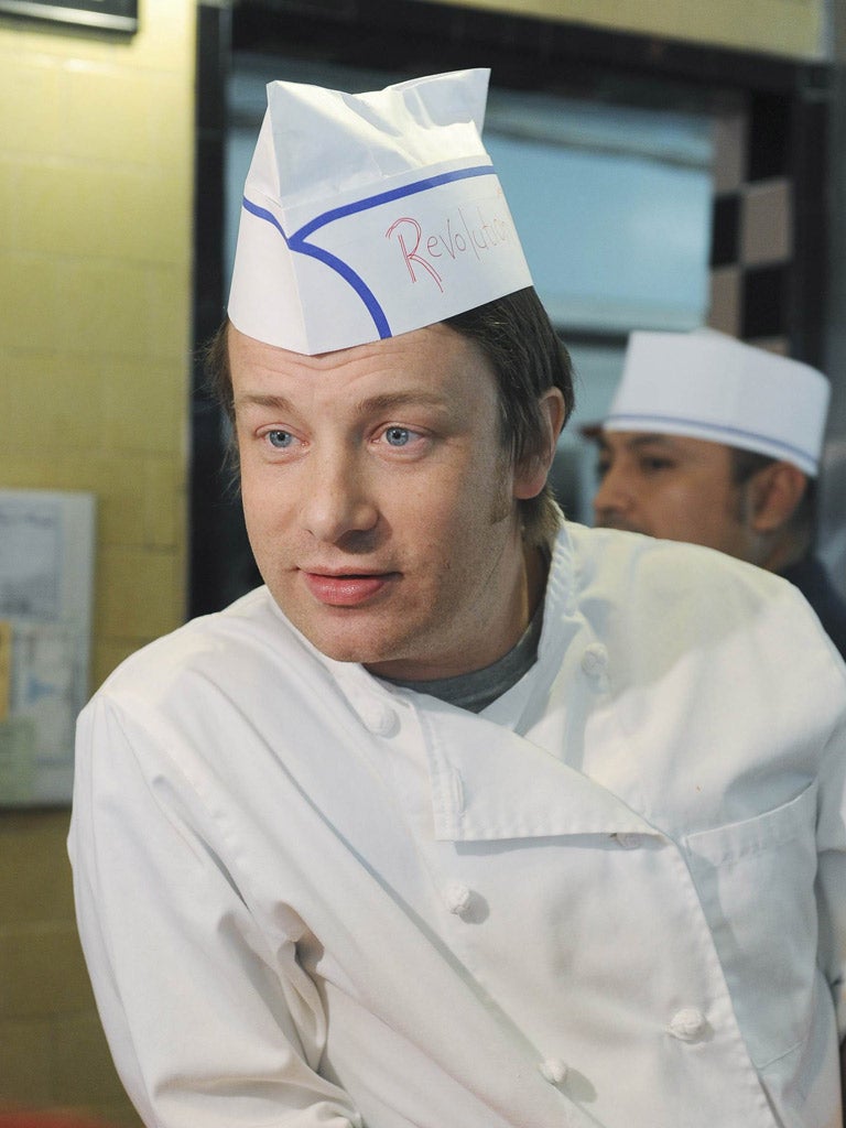 Jamie Oliver has been campaigning for years to get
decent food into Britain’s schools