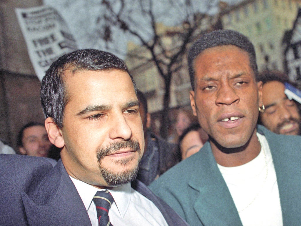 Yusef Abdullahi and Stephen Miller in 1992 after being freed