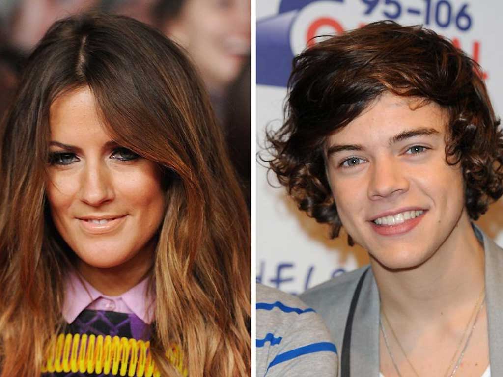Caroline Flack and Harry Styles, who teamed up late last year