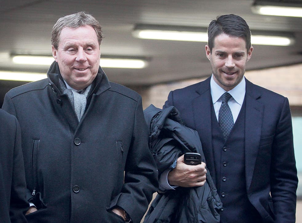Harry Redknapp (left) leaves Southwark Crown Court with his son Jamie