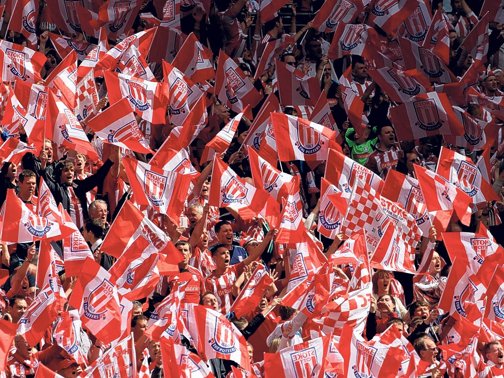 Stoke City fans enjoy their day out at Wembley prior to last season’s FA Cup final at Wembley