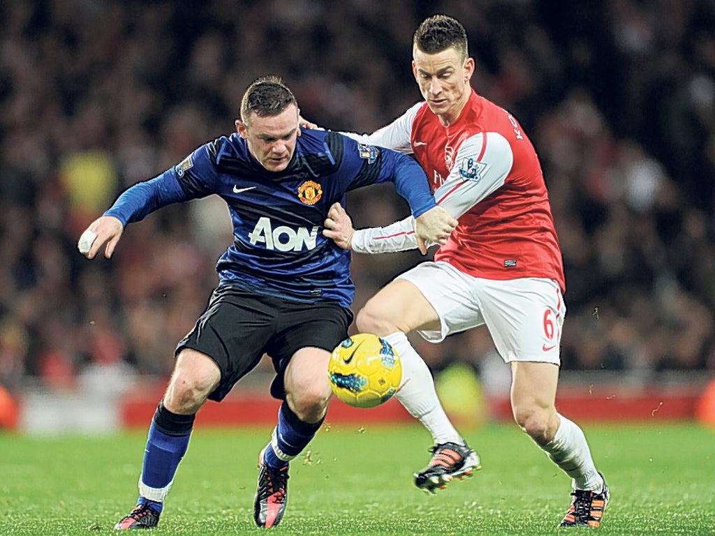 Wayne Rooney was injured in United’s 2-1 win at Arsenal
