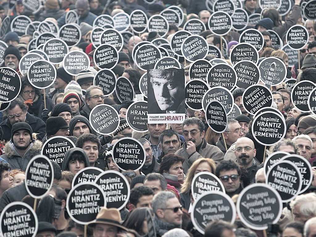 A rally to mark the fifth anniversary of the murder of the journalist Hrant Dink