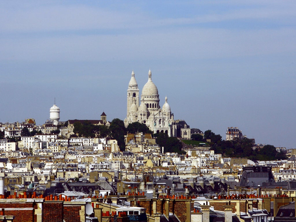 The basilica of Sacre-Coeur de Montmartre