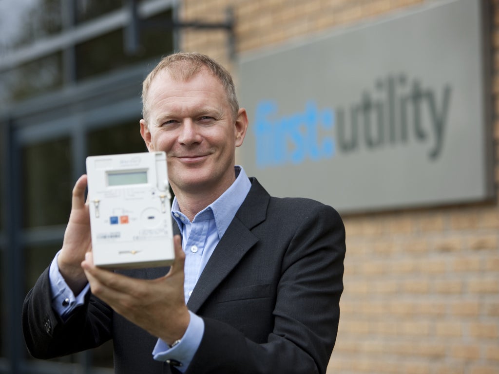 Mark Daeche, the founder of First Utility, says more than half of his smart meter customers have changed their energy usage