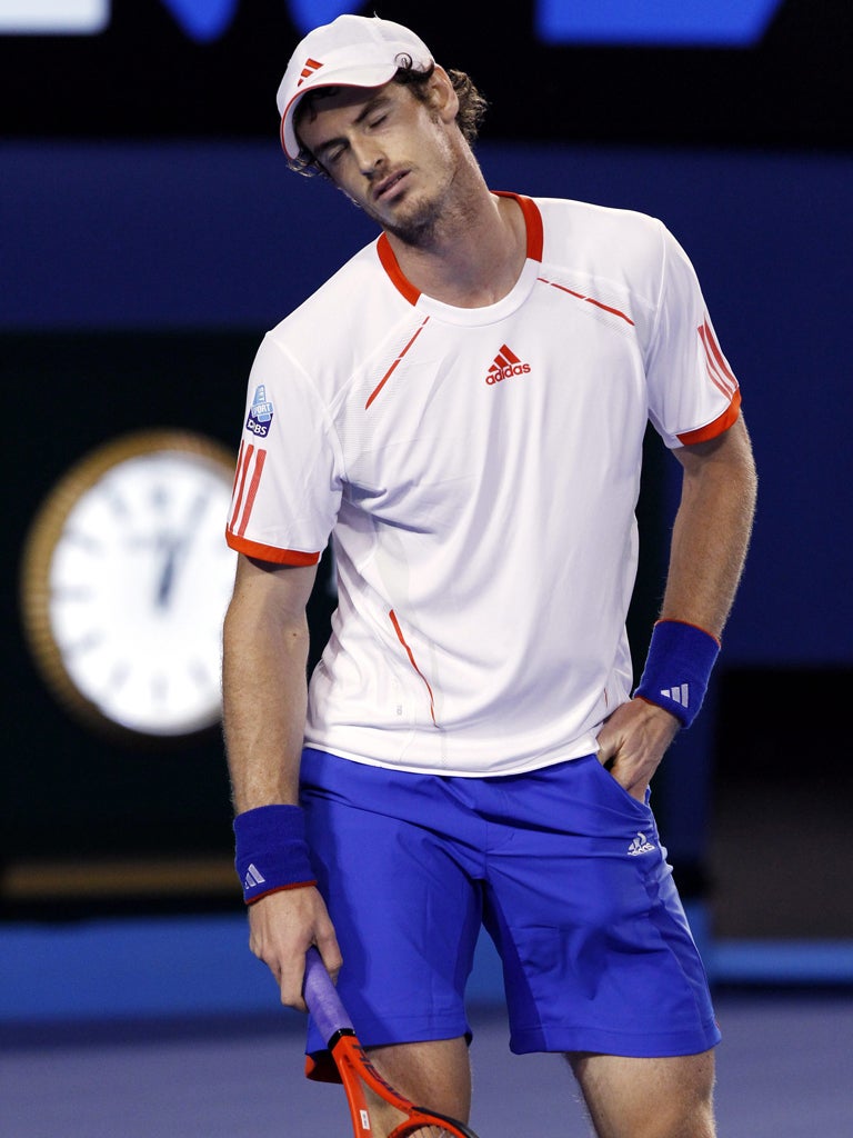 Down and out: But Murray is taking positives from his defeat by Djokovic