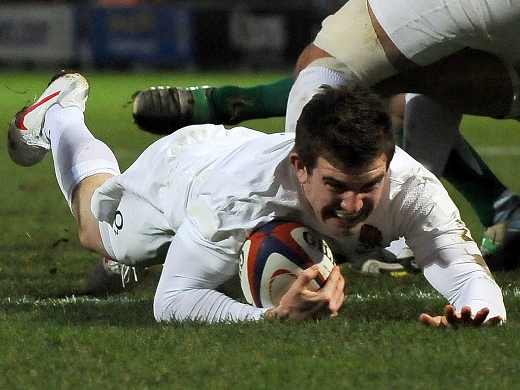 Try this: Ben Spencer scores for England Saxons against Ireland Wolfhounds