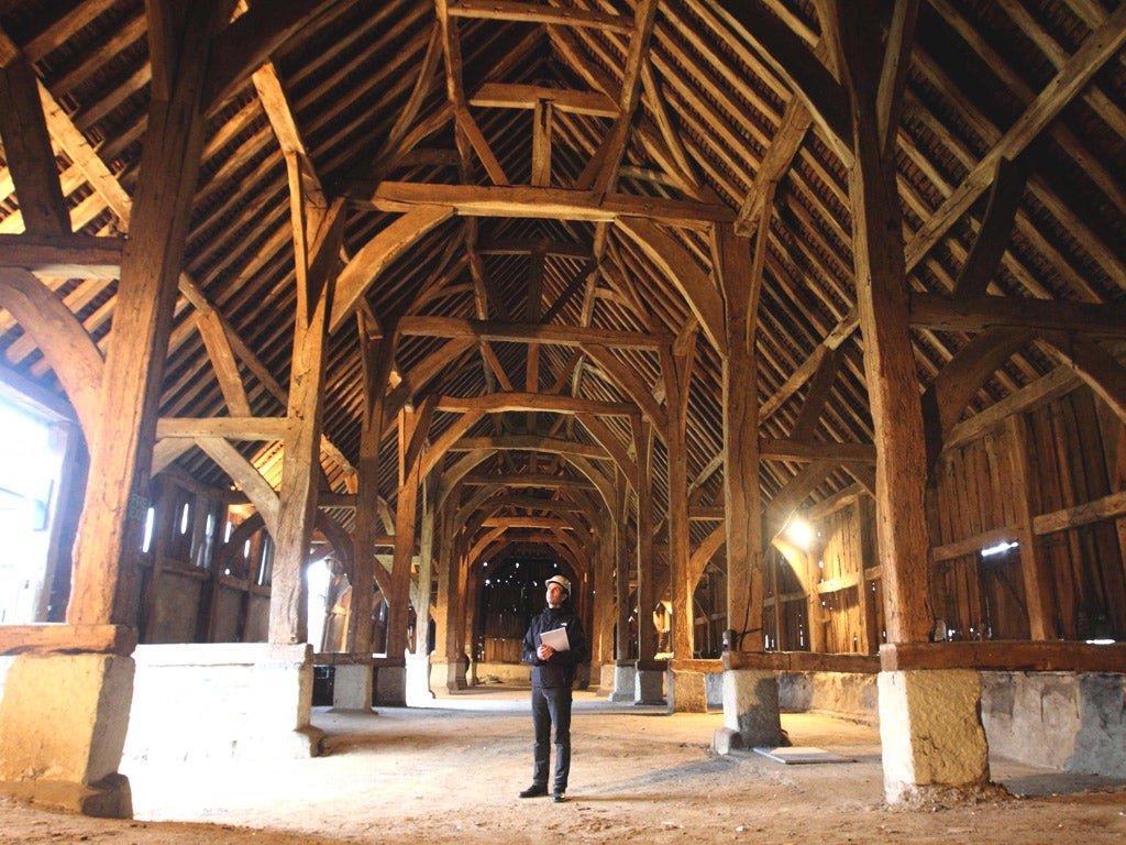 'The cathedral of Middlesex': Great Barn of Harmondsworth has been rescued by English Heritage