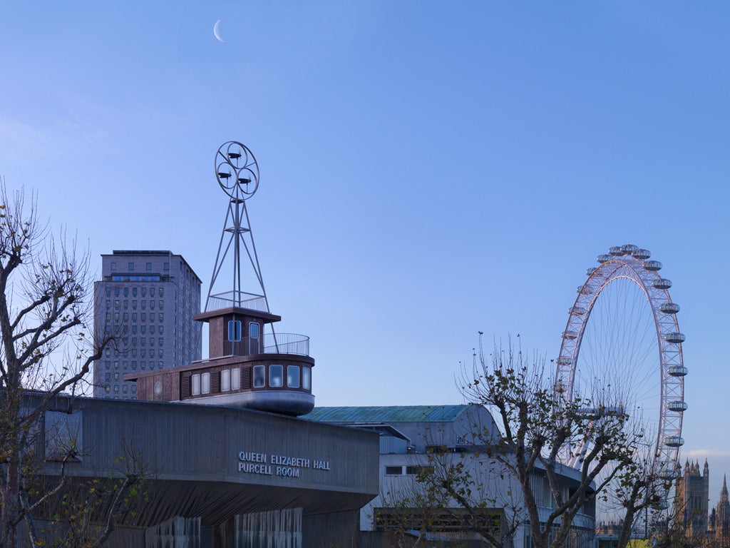 Floating in a most peculiar way: the installation, A Room for London, on top of Queen Elizabeth Hall, is the venue for 'bedroom gigs'