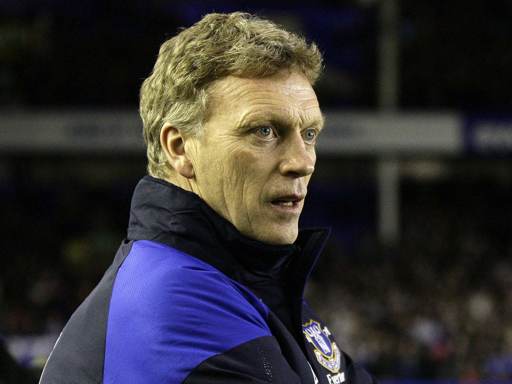 DAVID MOYES: The Everton manager is confident of extending his fine record against Manchester City