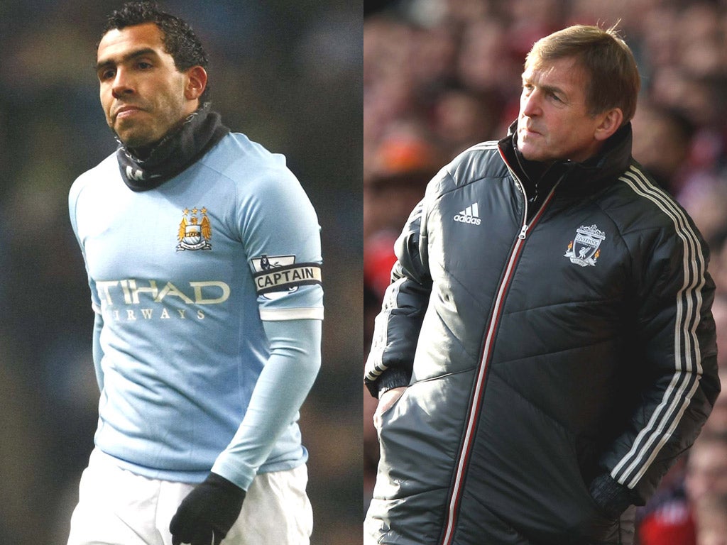 The striker Carlos Tevez looks destined to be
stuck at City until the end of the season