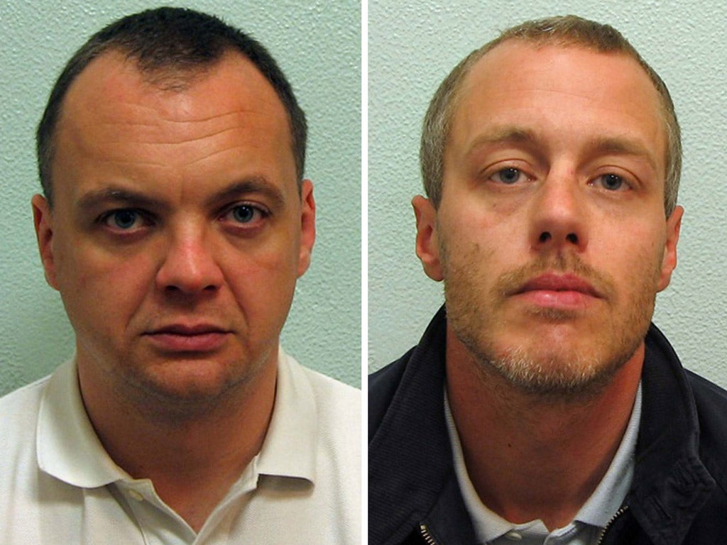 Killers Gary Dobson (left) and David Norris claim that the use in evidence of a surveillance video was unfair