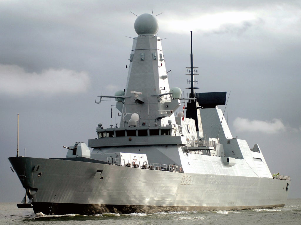 The Royal Navy Type 45 destroyer HMS Dauntless