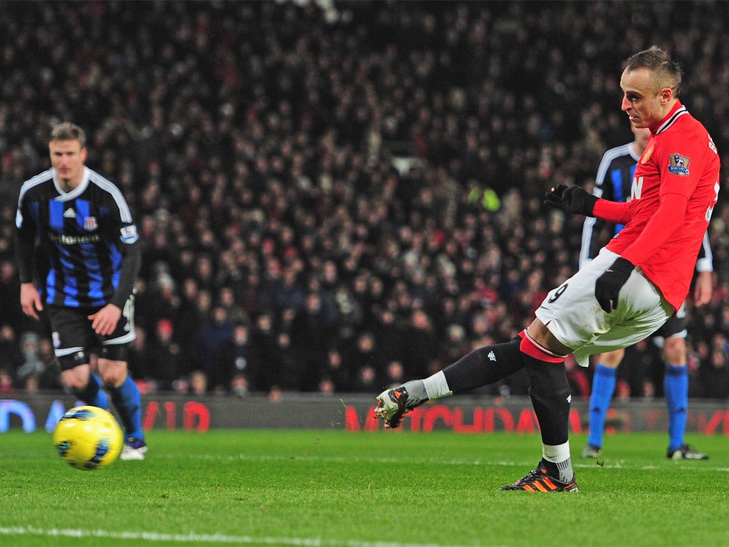 Dimitar Berbatov scored United's second from the penalty spot
