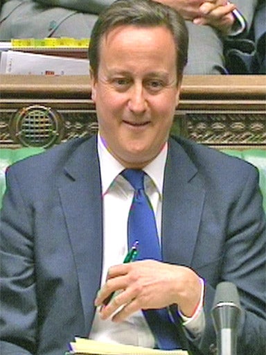 The PM tries to laugh off criticism from Tories over his European retreat