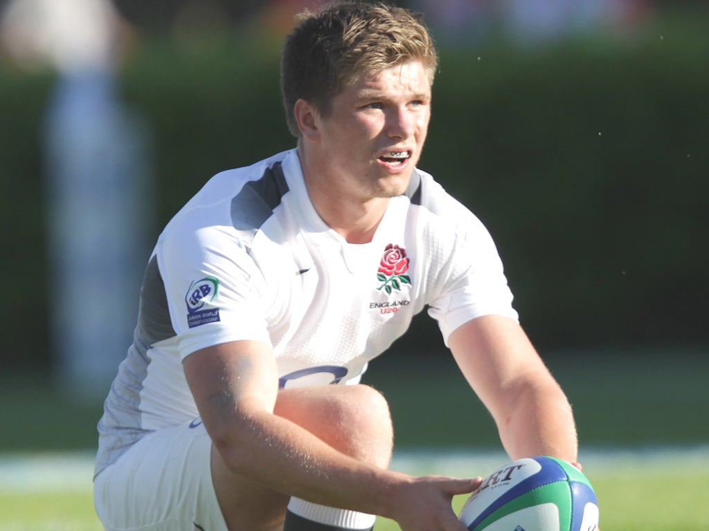 England's Owen Farrell is set to make his senior debut for England at Murrayfield