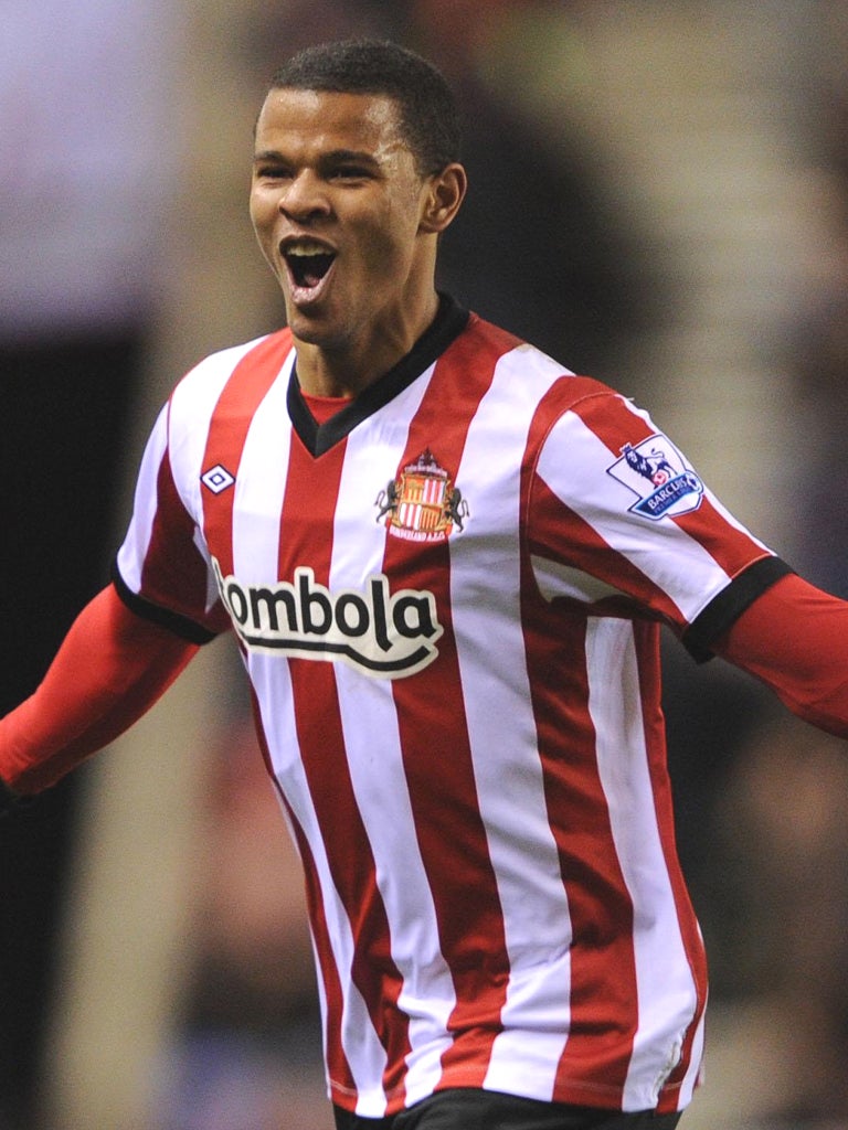 Fraizer Campbell celebrates after netting with a sumptuous volley