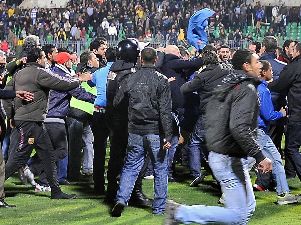 The pitch was invaded at full-time
