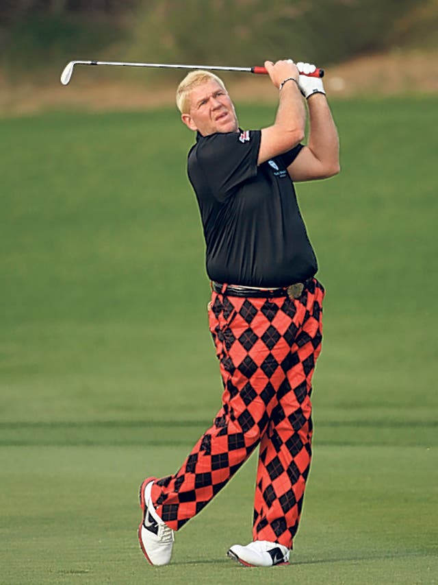 John Daly hit a 67 yesterday to lie second at the Qatar Masters