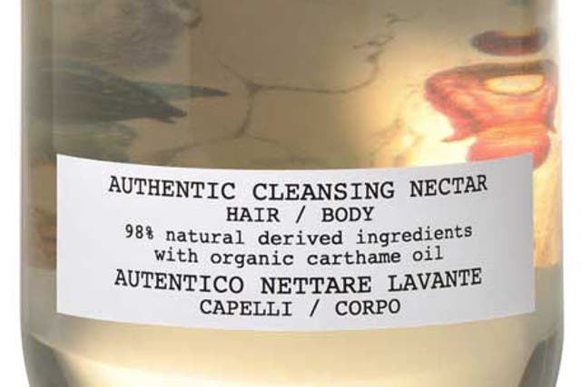 Davines cleansing nectar oil shampoo for hair and body, £9.81, tel: 020 3301 5449