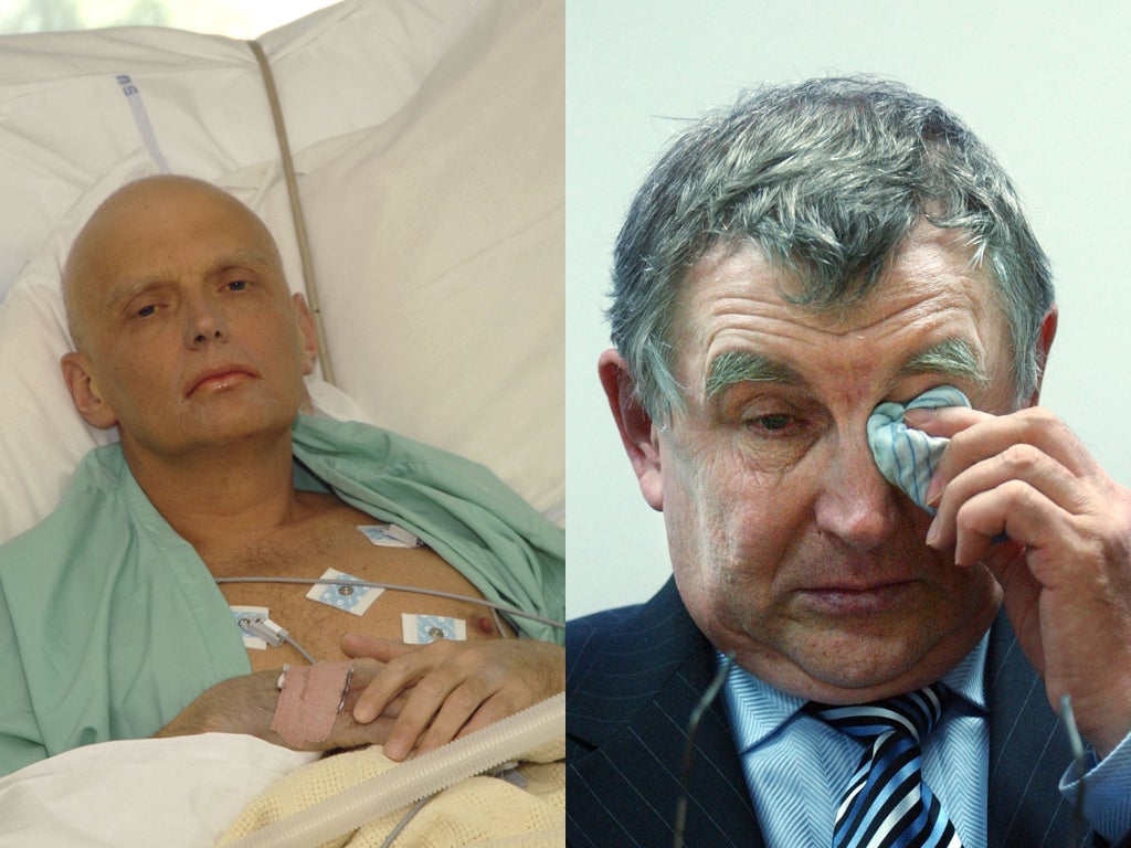 Valter Litvinenko said his son Alexander, top, was a British spy