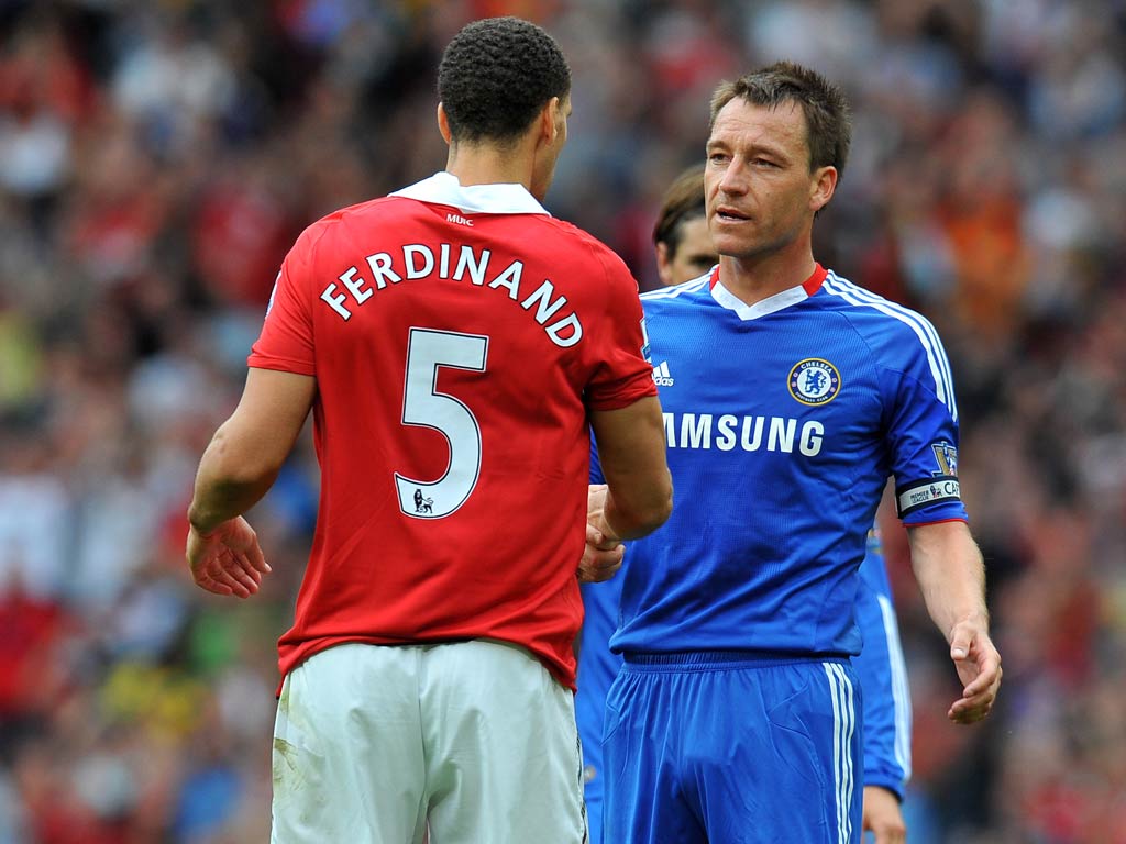 Rio Ferdinand pictured with John Terry last year