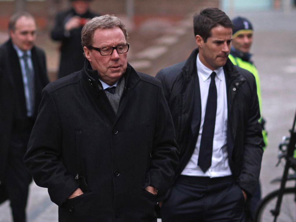 Redknapp arrives at court with son Jamie