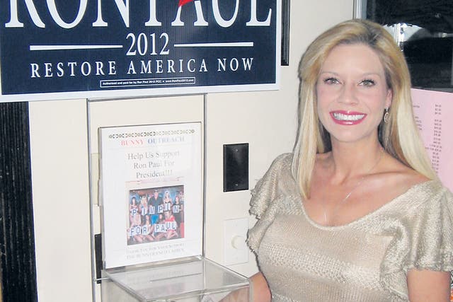 The Moonlite Bunny Ranch Brothel outside Carson City has a collection box for Paul’s campaign
