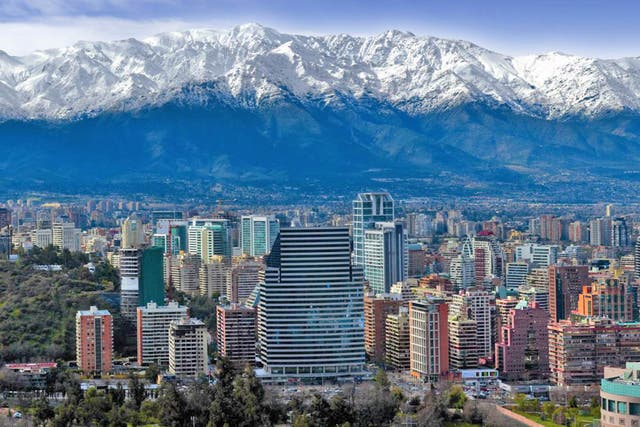 A panoramic view of Santiago