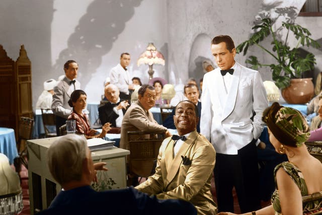 Humphrey Bogart and Dooley Wilson find the old ones are best, in Casablanca