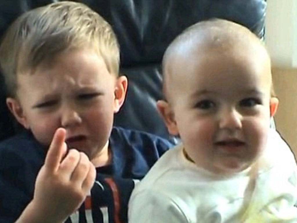 'Charlie Bit My Finger' has made in excess of £100,000 for Harry and Charlie's parents