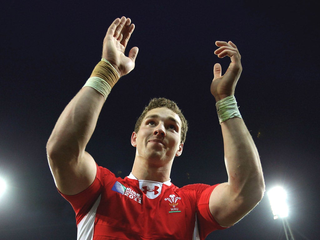Giant steps: George North is still only 19 but he has scored nine tries in 16 appearances for Wales and made a big impact at the World Cup in New Zealand
