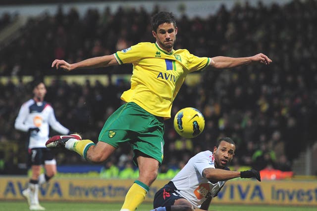 Andy finish: Andrew Surman puts Norwich ahead 