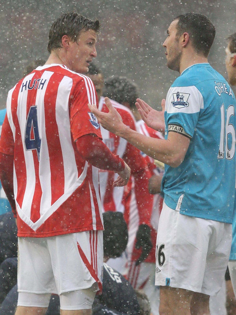 Robert Huth and John O’Shea discuss the Stoke man’s red card