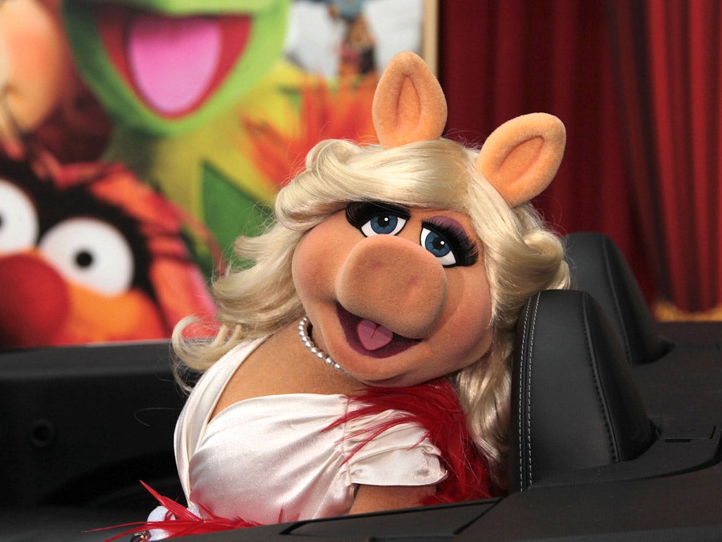 Miss Piggy, the official red-carpet host of the British
Academy Film Awards