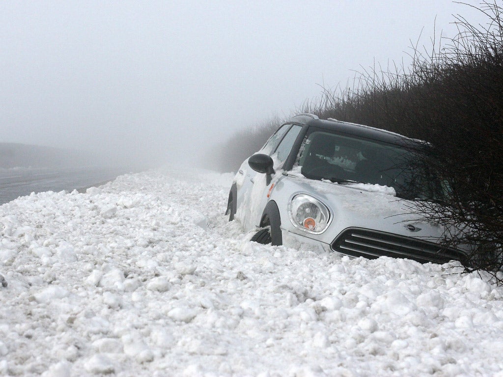 The roads in Lincolnshire were treacherous for drivers