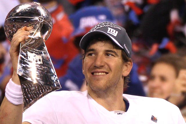 Eli Manning enjoys a Super Bowl victory