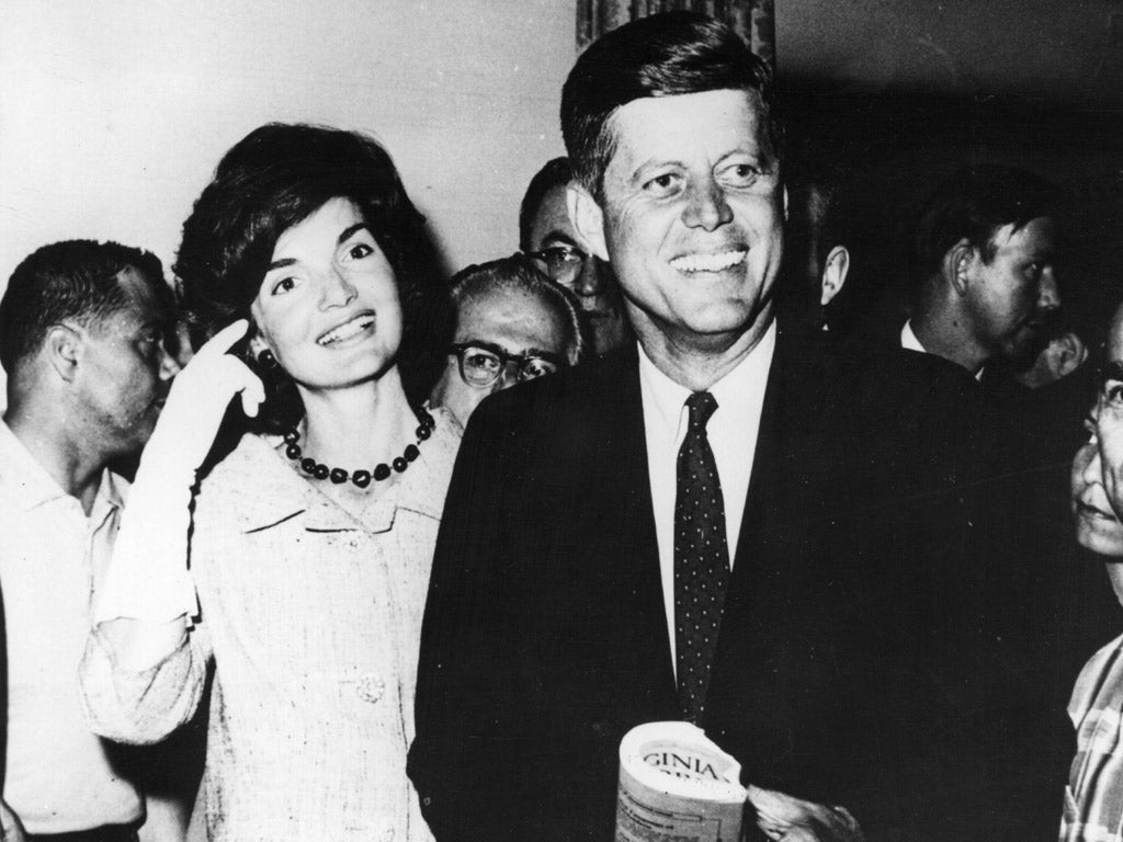 John F Kennedy with his wife, Jackie